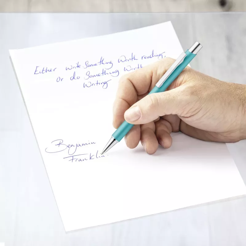 Staedtler elance 421 45 Kugelschreiber mit Druckmechanik, Beige Gold, Blaue Tinte