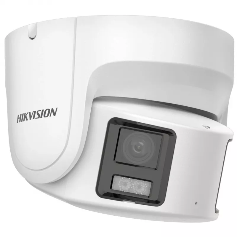 Hikvision DS-2CD2387G2P-LSU/SL (4mm)(C) ColorVu Panorama-Turret-IP-Kamera, 8 MP, 4 mm, 180°, IP67, PoE, Weiß