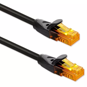 Ethernet Patchkabel QOLTEC UTP Cat6 15 m, 2×RJ45, schwarz