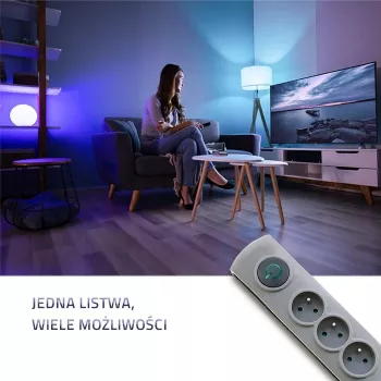Überspannungsschutz Qoltec 50165 Grau 6 AC-Steckdosen 230 V 1,8 m