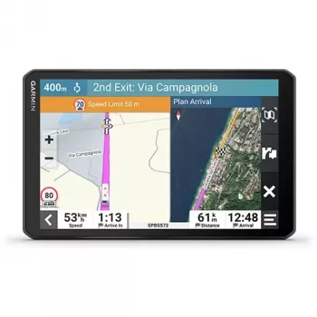 Navigator GARMIN Camper 895 fest eingebaut 8 Zoll TFT-Display 1280x800, 32 GB, microSD, interne Antenne, Touchscreen, schwarz