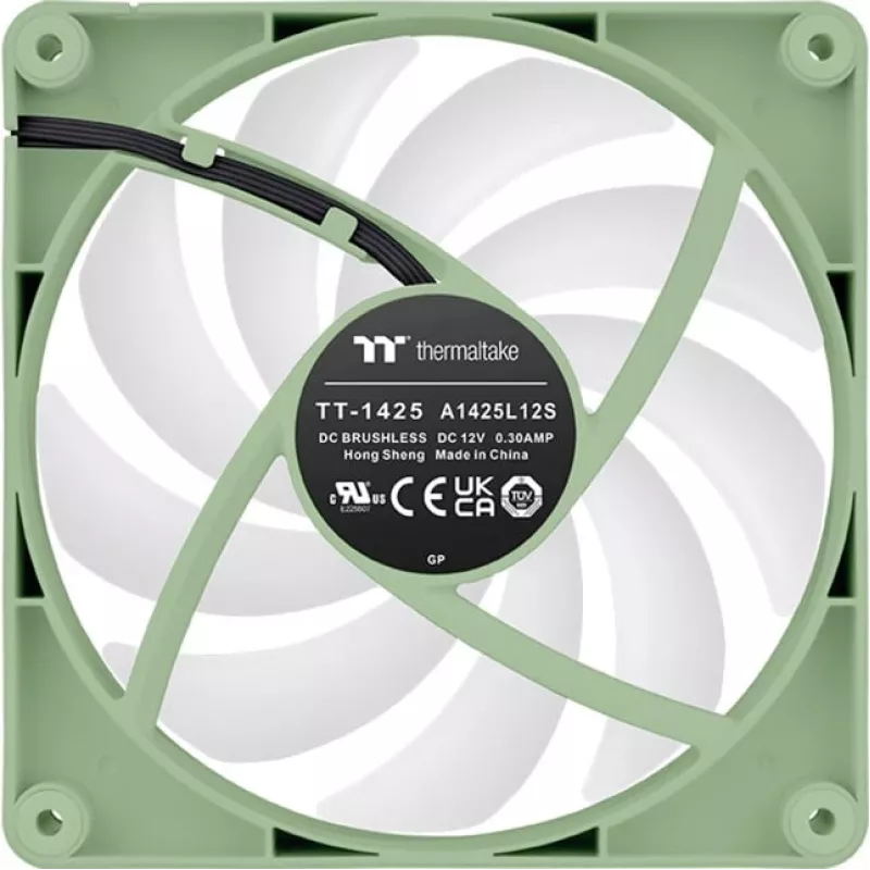 Thermaltake CT140 Reverse ARGB Sync Matcha Green 140 mm Gehäuselüfter, 2er-Pack (CL-F201-PL14MG-A)