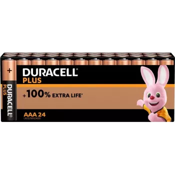 Duracell BATT.PLUS AAA, 24er-Pack Einwegbatterie Alkaline