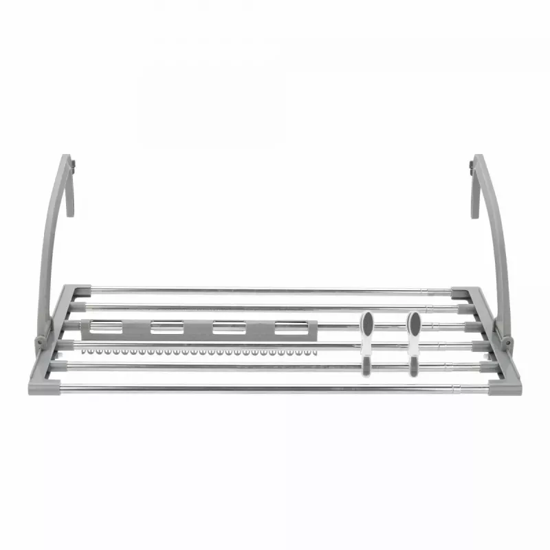 Anbauregal Jata HTEN2402 aus Polypropylen und Edelstahl faltbar 58×32×4,7 cm