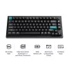 Mechanische Tastatur Keychron Q1 Ultra 8K — 75% Layout, USB + RF Wireless + Bluetooth, RGB, Schwarz