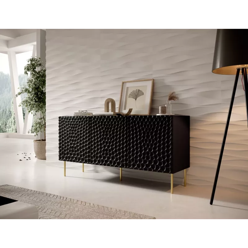 Cama Meble HOLE Kommode 152x42,5x74,5 cm, mattschwarz