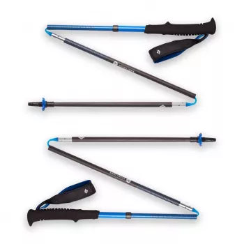 Trekkingstöcke Black Diamond Distance Carbon Z, faltbarer Carbonschaft, 120 cm, 280 g, 3-teilig