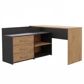 Eck-Computertisch Topeshop DANY ANT/ART KPL L-Form Spanplatte