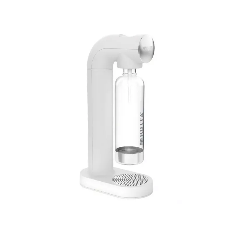 BRITA sodaONE Wassersprudler mit 1-l-PET-Flasche und CO2-Zylinder, bis zu 60 l pro Zylinder, weiß