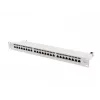 Lanberg PPS7-1024-S Patchpanel 19 Zoll 1U, 24 Ports, Cat7, FTP geschirmt, grau
