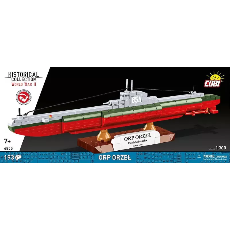 Bausatz Cobi ORP Orzeł 193 Blöcke Montagemodell Schiff