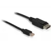 Displayport-Kabel DeLOCK 82698 1m mini DisplayPort auf Displayport Schwarz