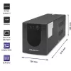 Qoltec Monolith 53775 Line-Interactive USV, 1200 VA (1,2 kVA) / 720 W, AVR, 4 AC-Steckdosen, schwarz