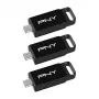 PNY Elite 128 GB USB-C 3.2 Gen 1 Flash-Laufwerk, 3er-Pack (Retail)