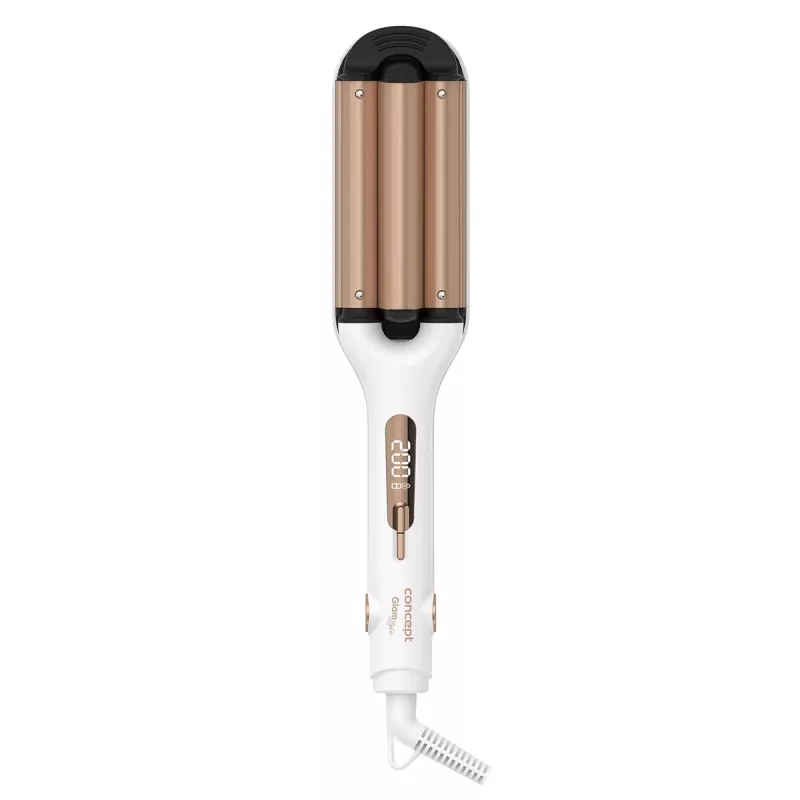 Concept GLAM Style KT2140 Haarwaver, 100 W, 9 Temperaturstufen, Keramikbeschichtung, 1,8 m Drehkabel, Roségold