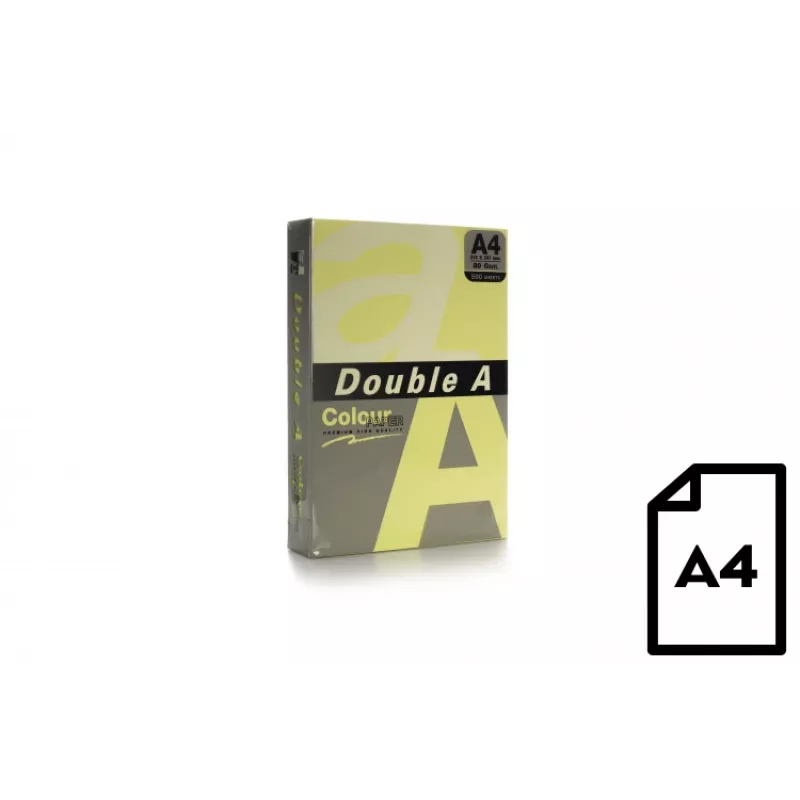 Farbpapier Double A, 80g, A4, 500 Blatt, Cheese