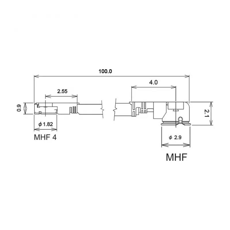 Delock 89647 Antennenkabel, MHF zu MHF 4, 10 cm, Schwarz