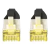 DIGITUS CAT 6A S/FTP Patchkabel DK-1644-A-020-BL-10, 2 m, Schwarz, 10 Stück