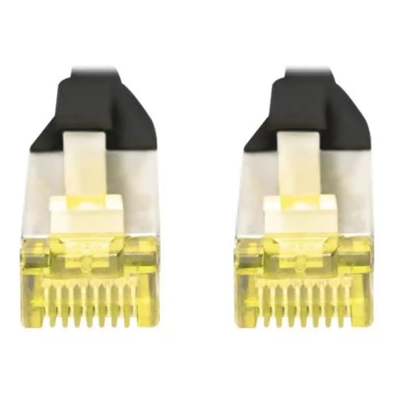 DIGITUS CAT 6A S/FTP Patchkabel DK-1644-A-020-BL-10, 2 m, Schwarz, 10 Stück