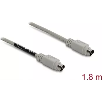 PS/2-Kabel DELOCK 87235 – 6-poliger Mini-DIN auf 6-poligen Mini-DIN, 1,8 m, beige