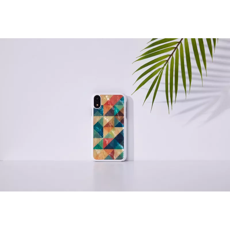 iKins Mosaic Hülle in Weiß für iPhone XR, K1713H