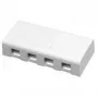 Schneider Electric Actassi Aufputzgehäuse 4xRJ45, Weiß