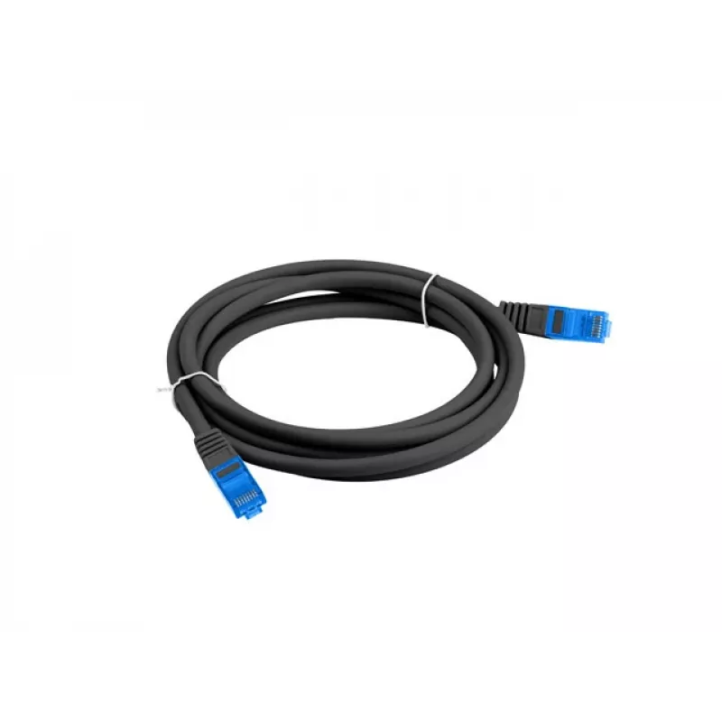 Netzwerkkabel LANBERG Cat6a S/FTP RJ-45 3 m, LSZH-Mantel, CCA-Leiter, 500 MHz, 26 AWG, schwarz