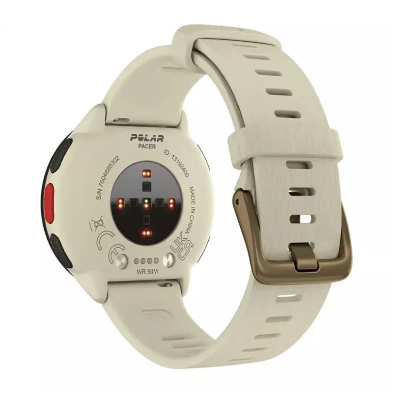 POLAR Smartwatch Polar Pacer, Größe S/L, schwarze Lünette mit lila Silikonarmband