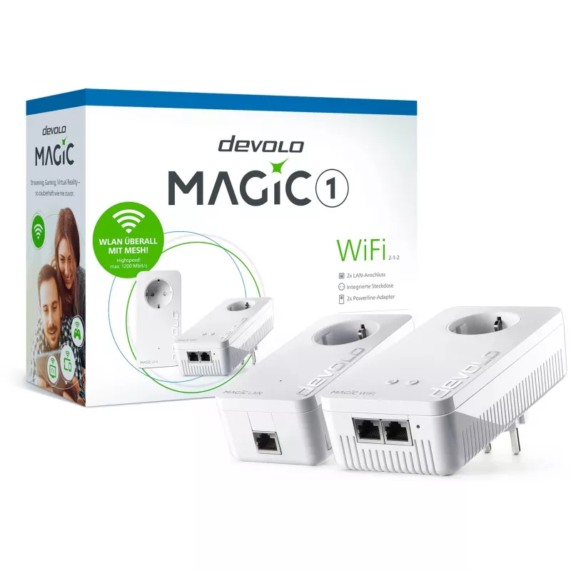 Magic 1 WiFi 2-1-2 Starter Kit, Powerline zwei Adapter