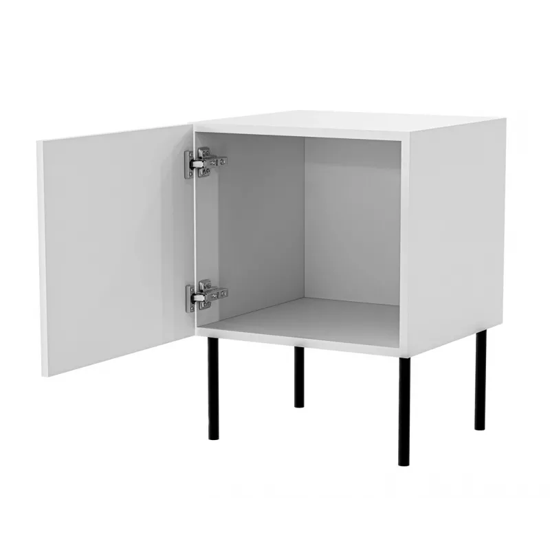 Nachttisch-Set 2 Stk. cama meble PALAZZO BIS 45×39×H59 cm, weiß matt, MDF/Spanplatte