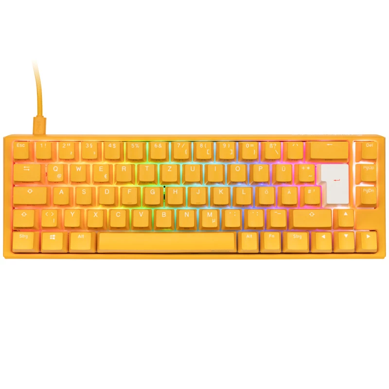 Ducky One 3 SF Gelb Tastatur Gaming USB Deutsch Mechanisch RGB LED