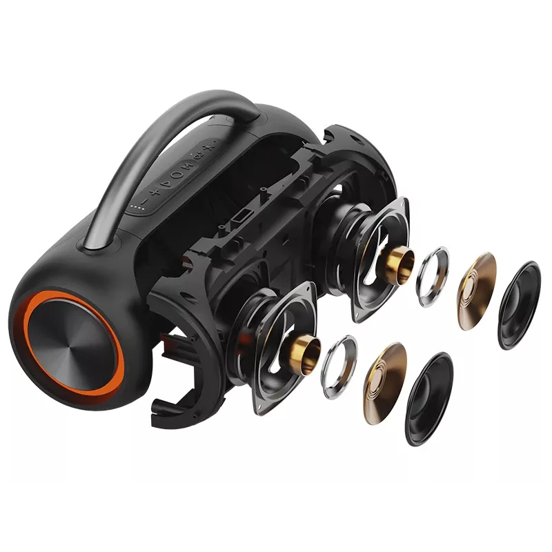 Tracer SuperTube TWS tragbarer Bluetooth-Lautsprecher, 30 W, IPX5, Schwarz