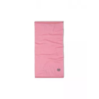 Multifunktionales Kinder-Bandana Buff Merino Lightweight – einfarbig Rosenrosa, nahtlose Merinowoll-Kopfbedeckung für Kinder