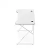 Gaming-Tisch huzaro Hero 1.6 Weiß — gerades MDF/Carbon-Tischplatte 1200×600 mm, Metallgestell, 750 mm Höhe