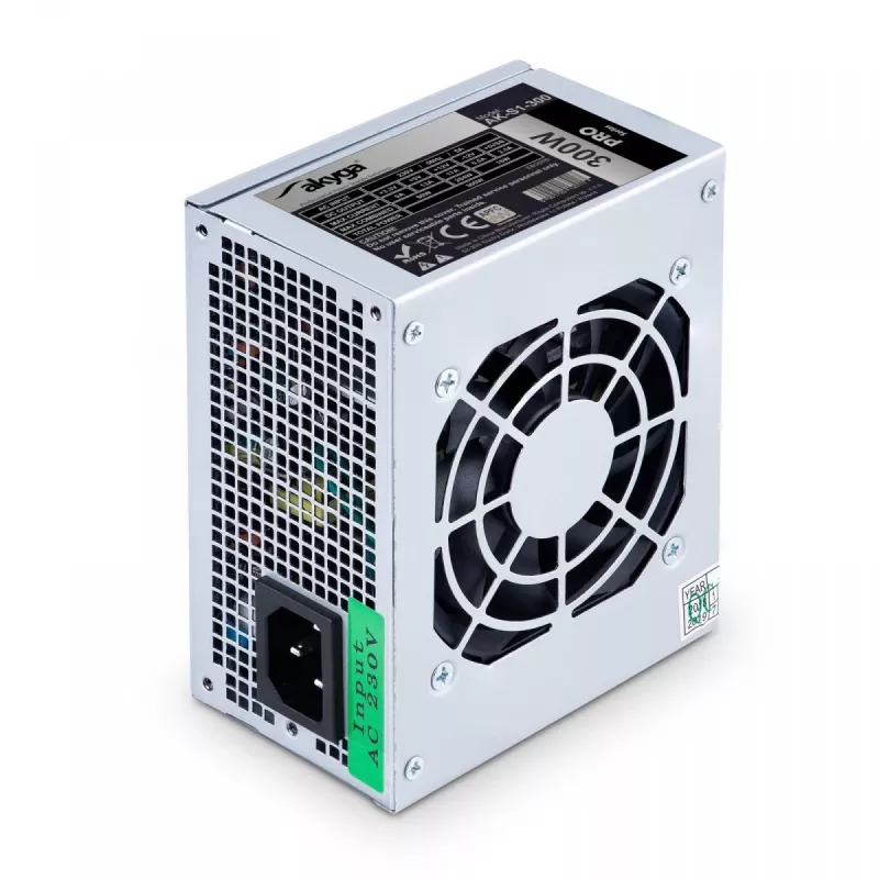 Akyga AK-S1-300 300 W SFX-Netzteil, passive PFC, 80-mm-Lüfter, schwarz