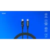 Savio CL-174 USB-C-auf-USB-C-Kabel, 100 W, Power Delivery/Quick Charge, digitale Anzeige, 1 m, grün