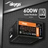 Akyga AK-C2-600 Classic 600 W ATX-Netzteil, teilmodular, aktive PFC, 120-mm-Lüfter