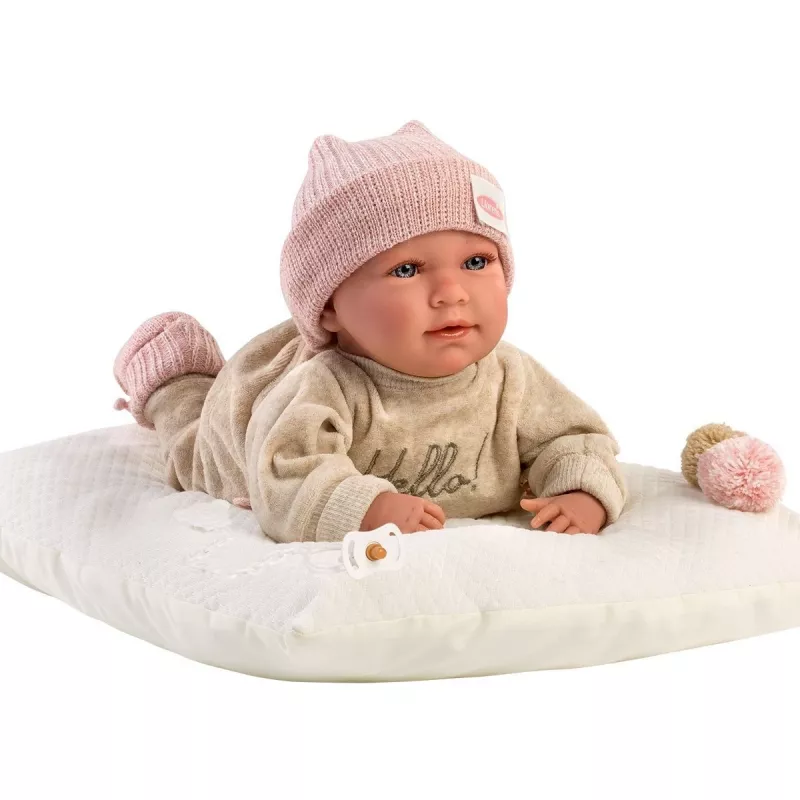 Mimi Babypuppe weinend mit Kissen 42 cm