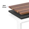 Elektrisch höhenverstellbarer Schreibtisch ergo office ER-400 W — max. Höhe 1160 mm, max. Belastung 80 kg