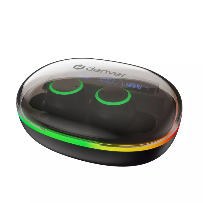 Denver TWE-55B True Wireless Bluetooth-Ohrhörer, Schwarz