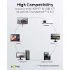 USB-Geflochtenes Adapterkabel, USB-C-Stecker > HDMI-Stecker, 4K / 60Hz (Schwarz/Silber, 2 Meter)