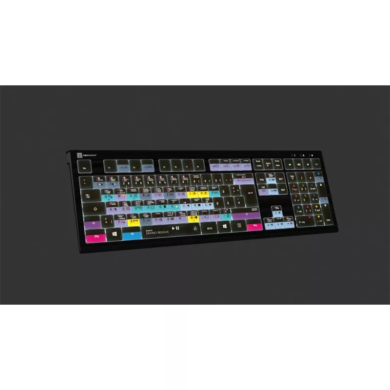 Logickeyboard ASTRA 2 DaVinci Resolve Tastatur LKB-RESB-A2PC-DE, USB, QWERTZ Deutsch (DE), PC, Schwarz