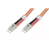 DIGITUS LWL Patchkabel LC/LC 50/125µm 3m Multimode Duplex Halogenfrei bis 1Gbit mit Messprotokoll orange OM2 (DK-2533-03)