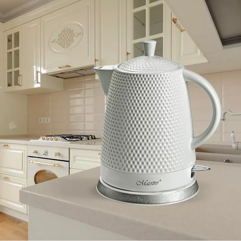 Maestro MR-069-WHITE Keramik-Wasserkocher, 1,5 L, 1500 W, Weiß