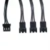 Alphacool 18602 Digital RGB LED Y-Kabel 3-fach mit JST-Stecker, 60 cm, Schwarz