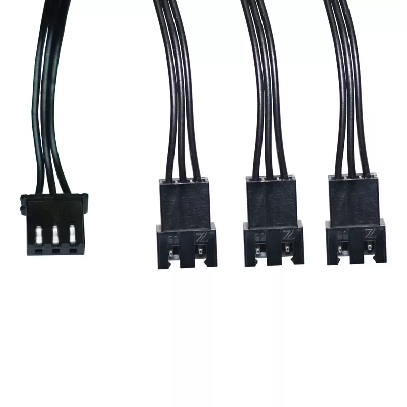 Alphacool 18602 Digital RGB LED Y-Kabel 3-fach mit JST-Stecker, 60 cm, Schwarz