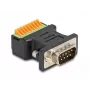 DeLOCK D-Sub 9 Stecker auf Klemmleistenadapter mit Druckknopf