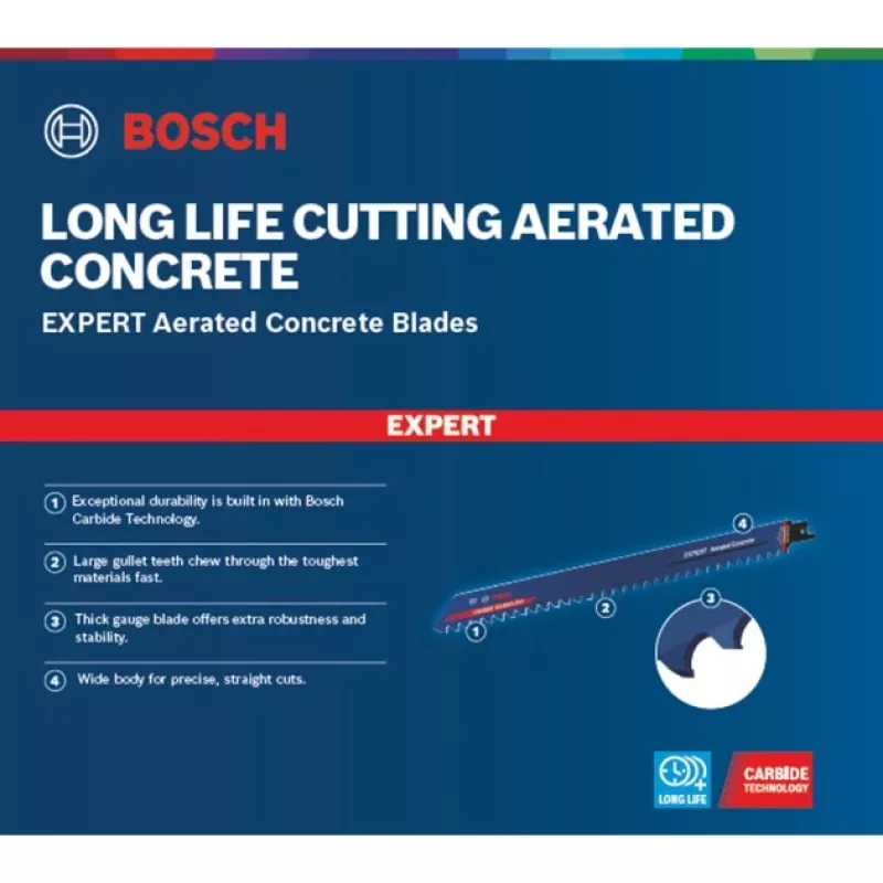 Bosch 2 608 900 412 Stich-/Dekupier-/Säbelsägeblatt Säbelsägeblatt Hartmetall 10 Stk.