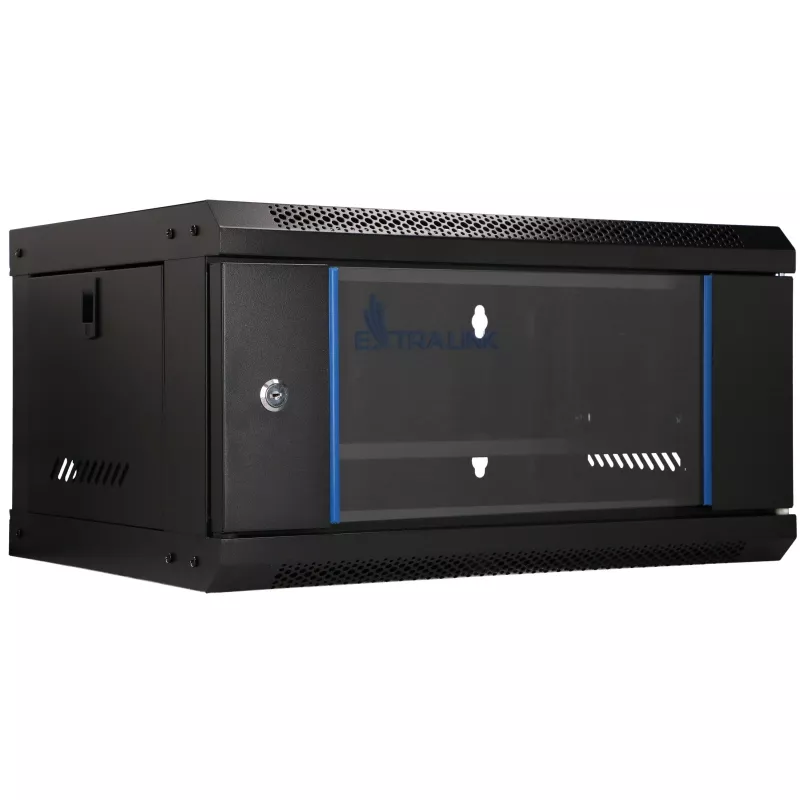 EXTRALINK LITE 4U 530X400 WANDMONTAGE-RACKMONTAGESCHRANK SCHWARZ MIT EINLEGEFACH