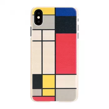 Smartphone-Hülle man and wood für iPhone X/XS, Holzrückseite, weißer Rahmen